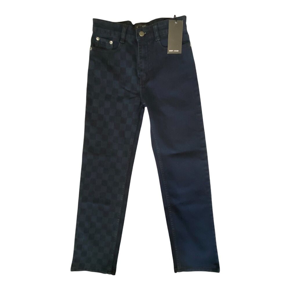 Big Boys Jeans Public‎ Record 10/12 Regular Straight Fit Checkerboard Black